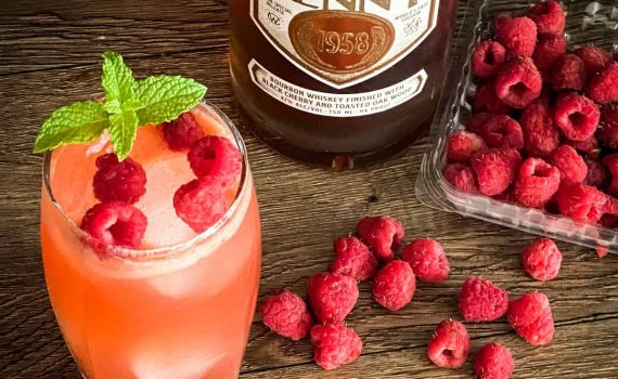 Raspberry Elderflower Bourbon Highball