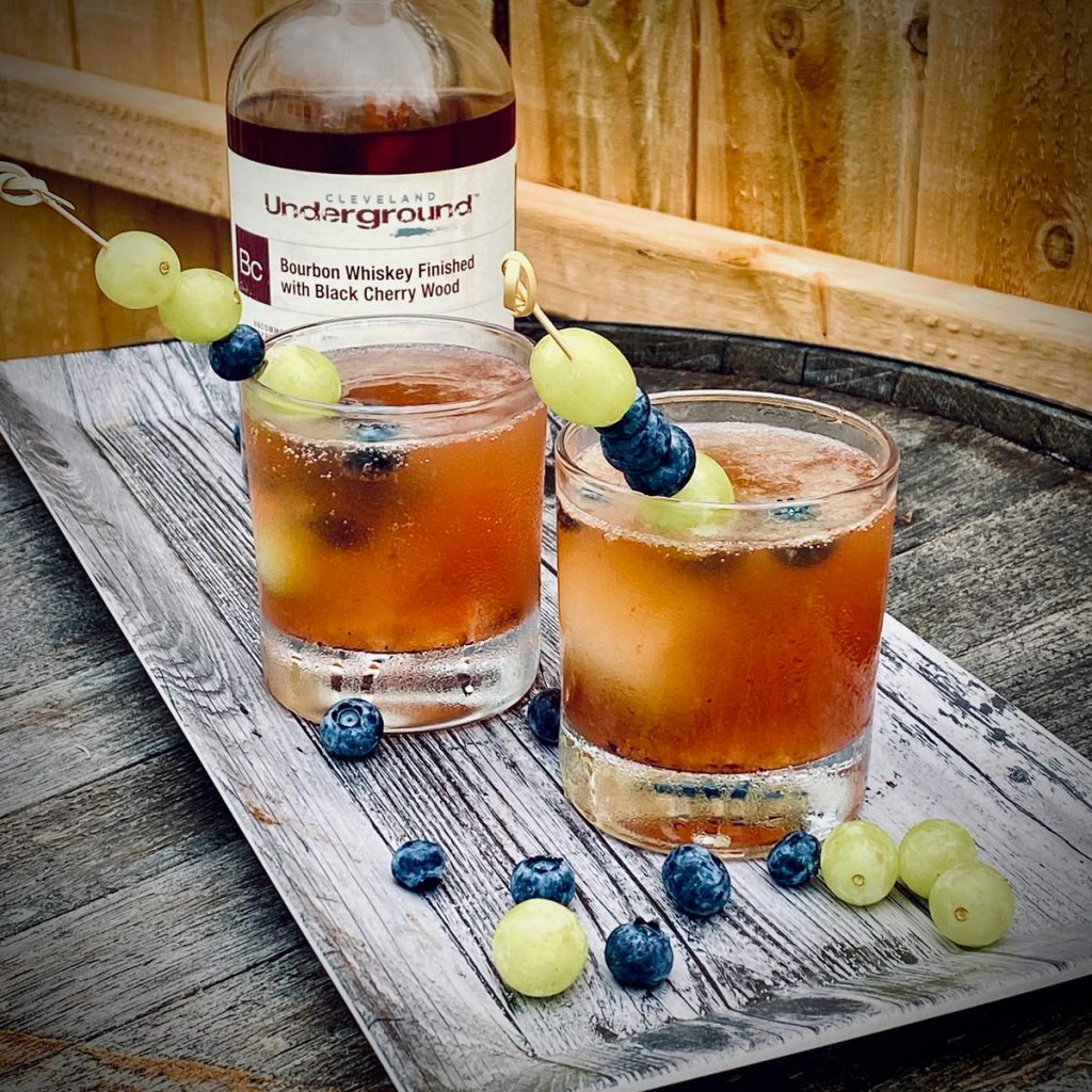 Blueberry-Grape Whiskey Smash