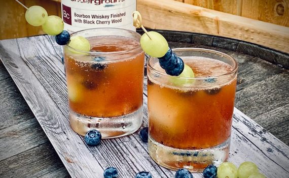 Blueberry-Grape Whiskey Smash